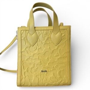 BAPE Embossed Yellow Crossbody Bag